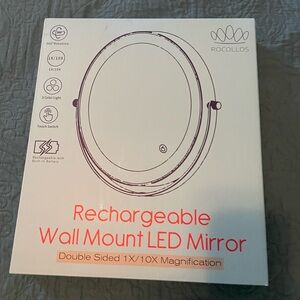 Silver Wall Mount LED Mirror brand new